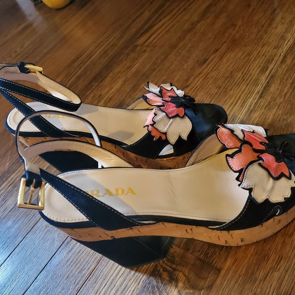 PRADA flower sandals